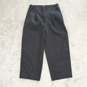 Banana Republic Barrel Chino Pants 8 Black Minimal Academia Capsule Modern Work